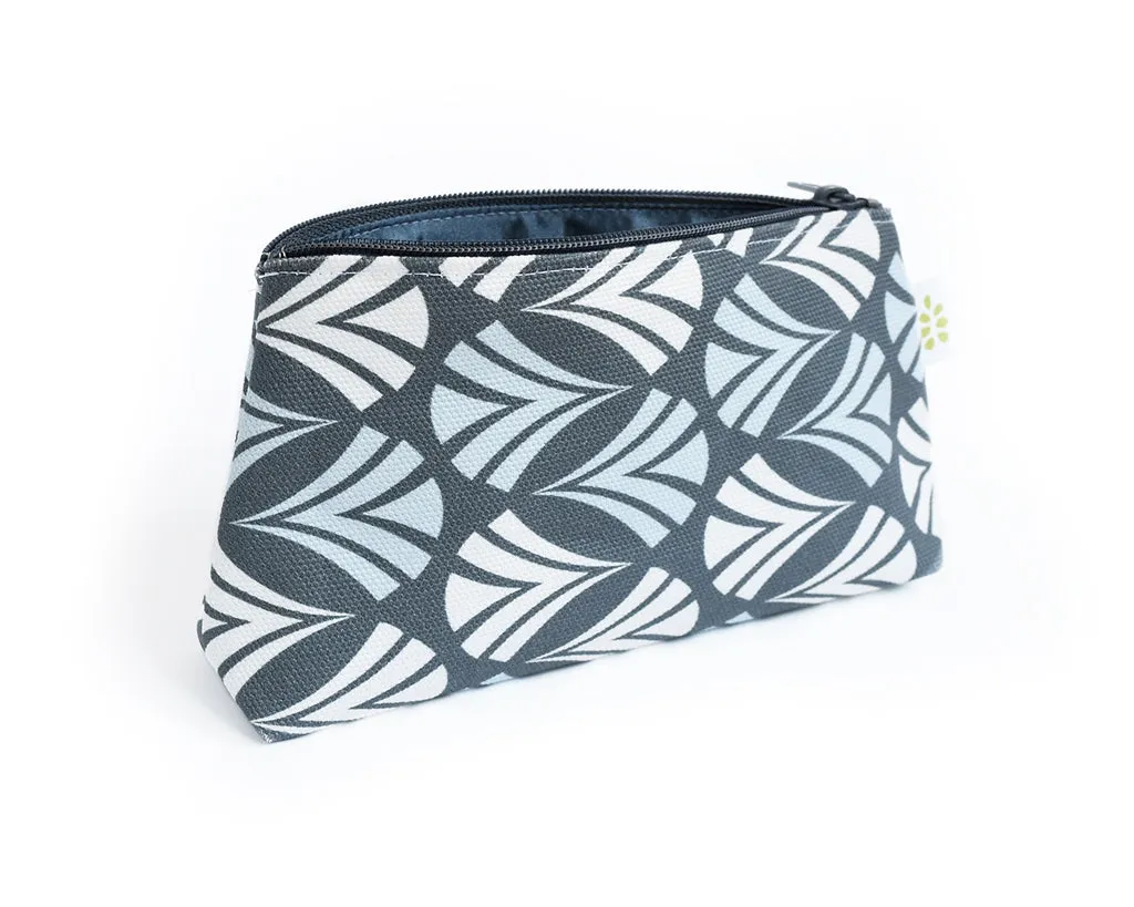 Waltz Zipper Mini Pouch – Powder Blue (8" x 4.5" x 2")