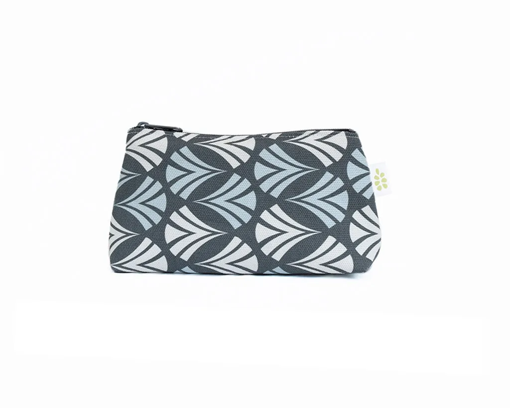 Waltz Zipper Mini Pouch – Powder Blue (8" x 4.5" x 2")