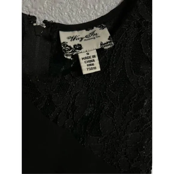 Way In Clothing Co Women's Vintage Y2K Prom Party Cocktail Dress Black Size 9