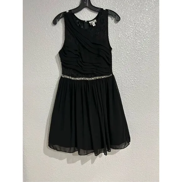 Way In Clothing Co Women's Vintage Y2K Prom Party Cocktail Dress Black Size 9