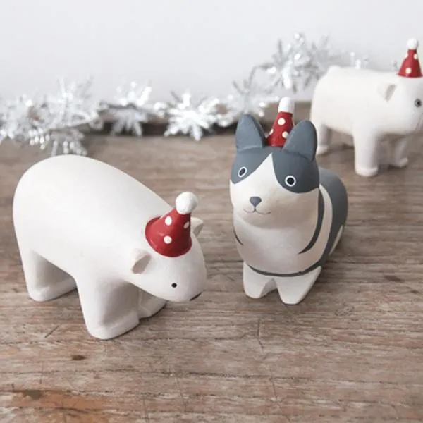 Wee Wooden Party Corgi