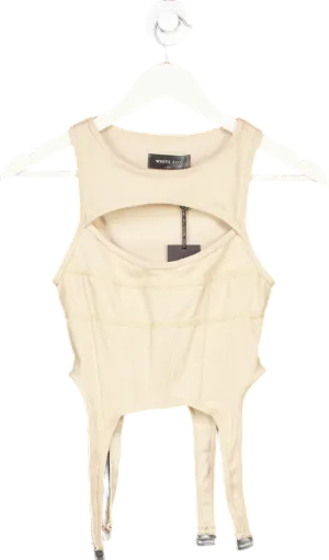 White Fox Beige Eyes On You Corset UK XS