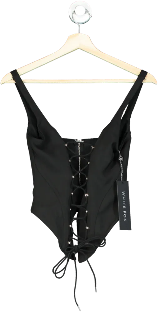 White Fox Black Fire In Her Eyes Bustier UK M