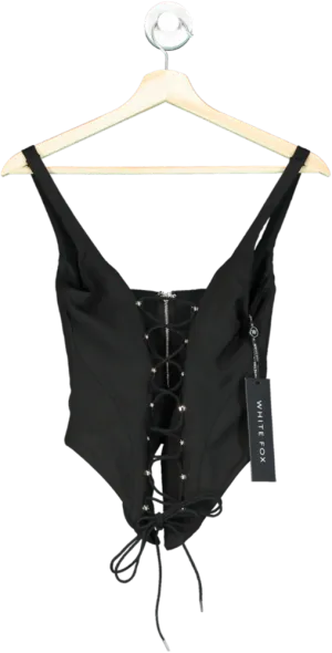 White Fox Black Fire In Her Eyes Bustier UK M