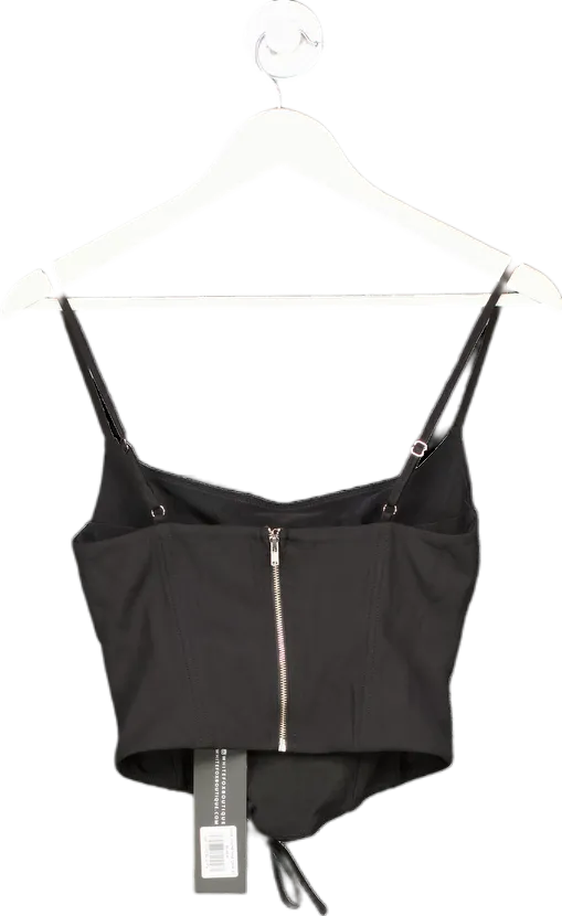 White Fox Black Until You're Mine Crop Top UK XS