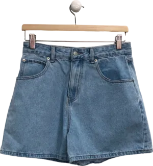 White Fox Blue Denim Shorts UK M