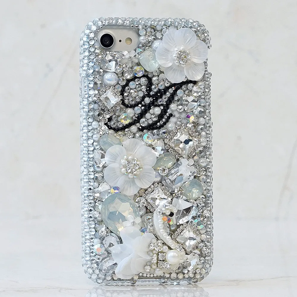 White Lily Personalized Name & Initials Design (style PN_1117)