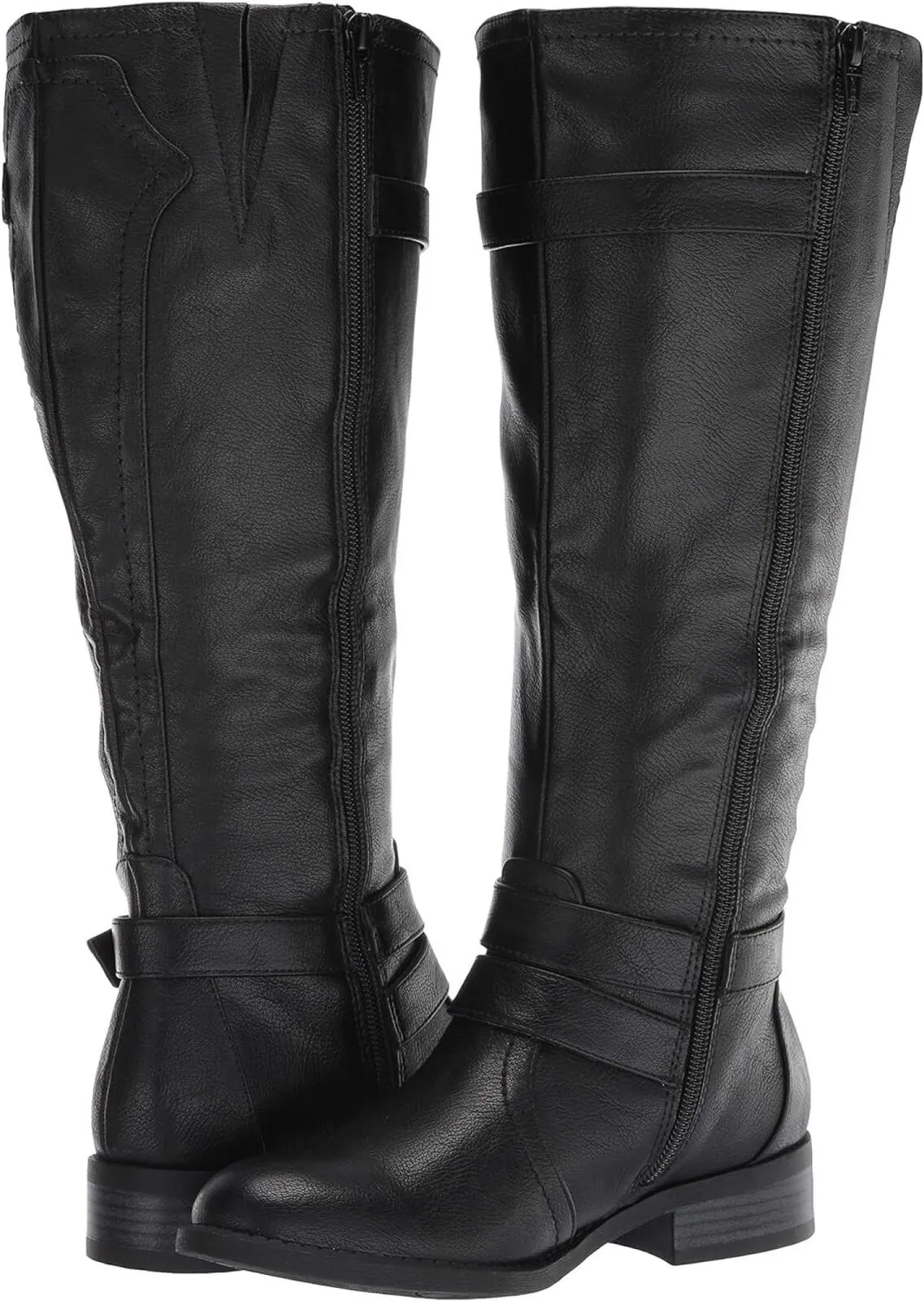 White Mountain Loyal Tall Shaft Wide Calf Boots Wide Calf Shoes Black 6.5M-WC