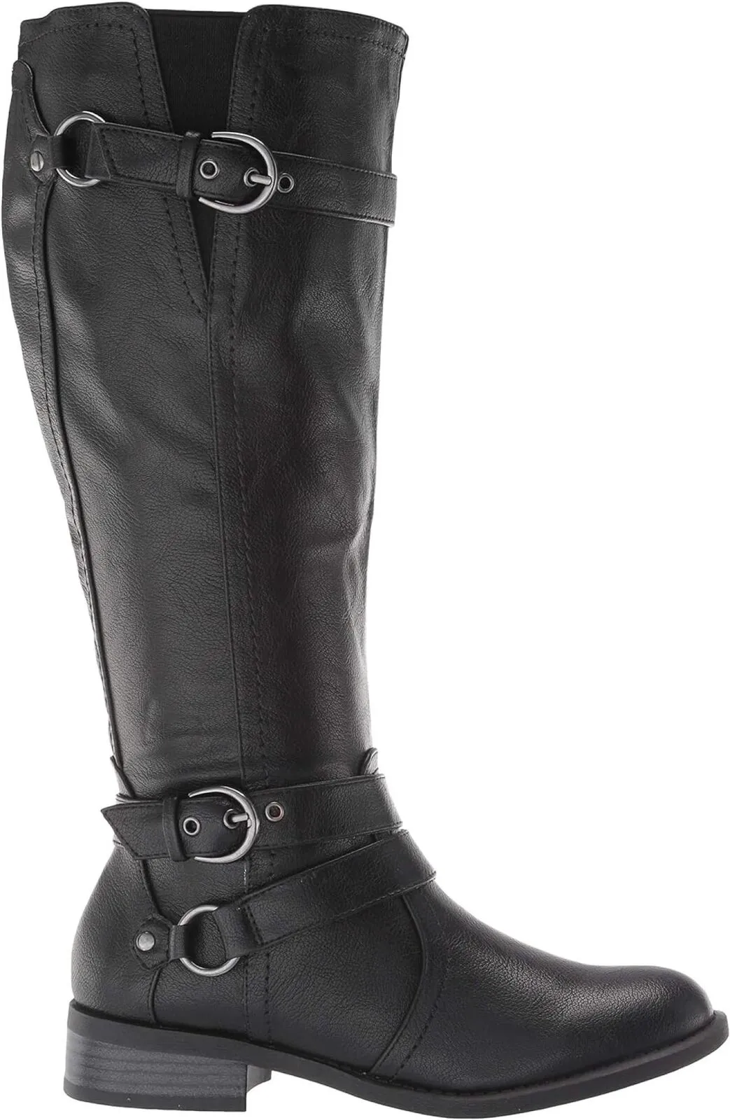 White Mountain Loyal Tall Shaft Wide Calf Boots Wide Calf Shoes Black 6.5M-WC
