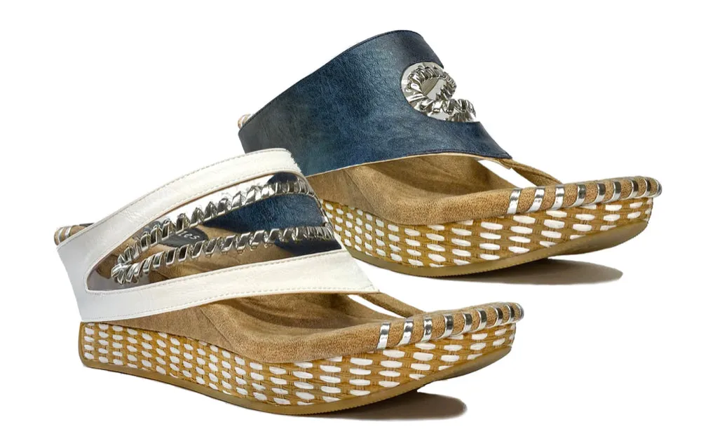 White Reversible Sandal