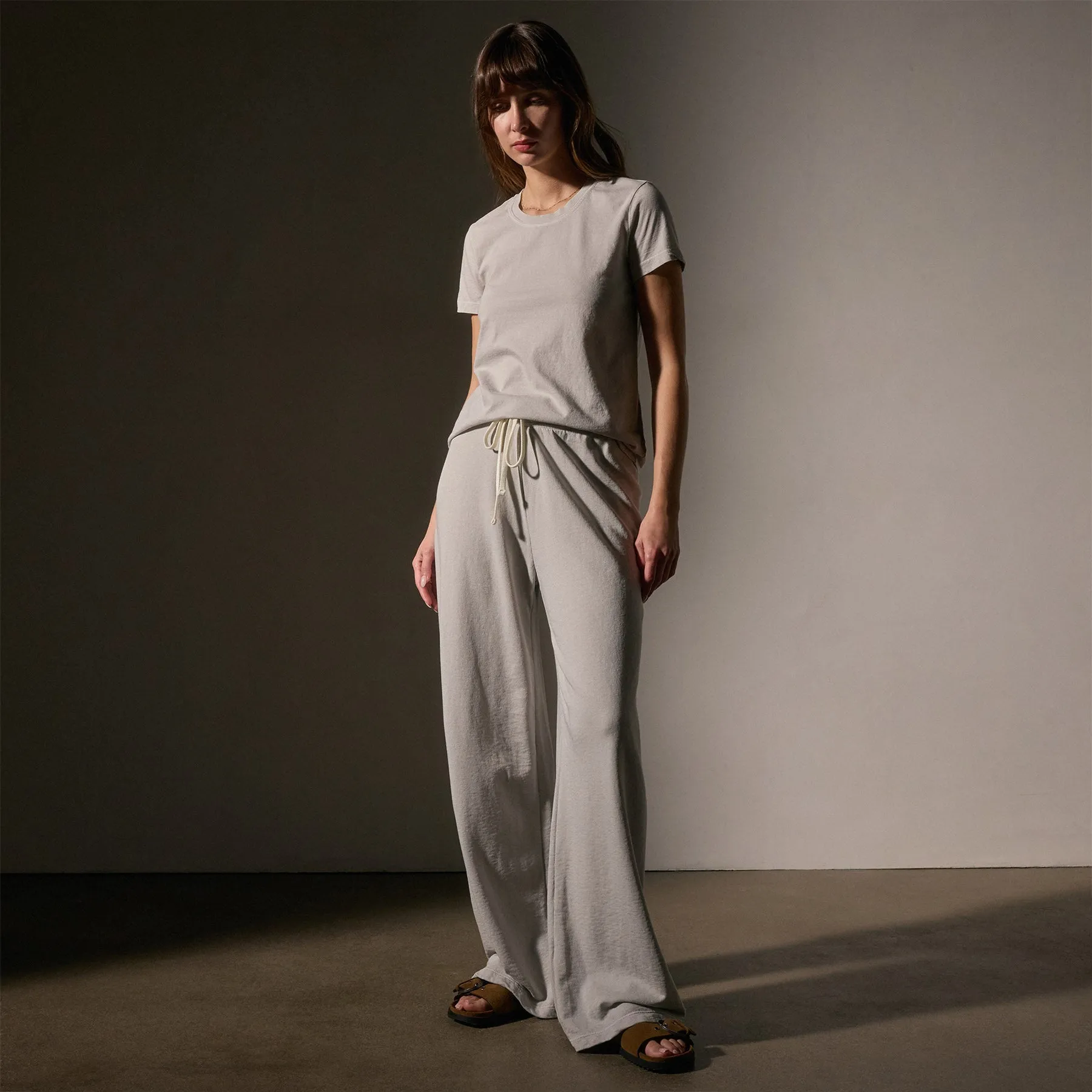 Wide Leg Sweatpant - Salt Pigment