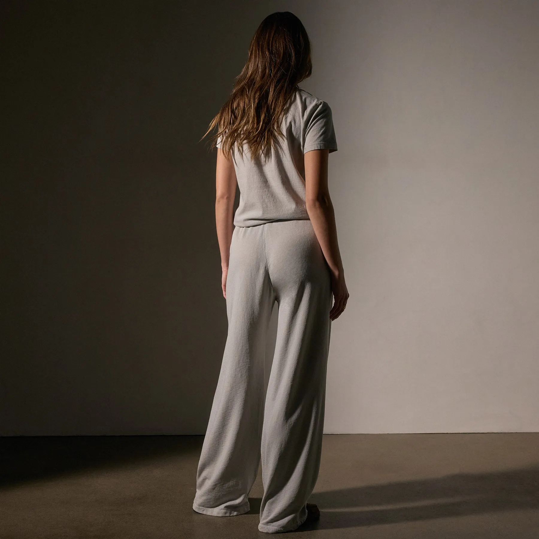 Wide Leg Sweatpant - Salt Pigment