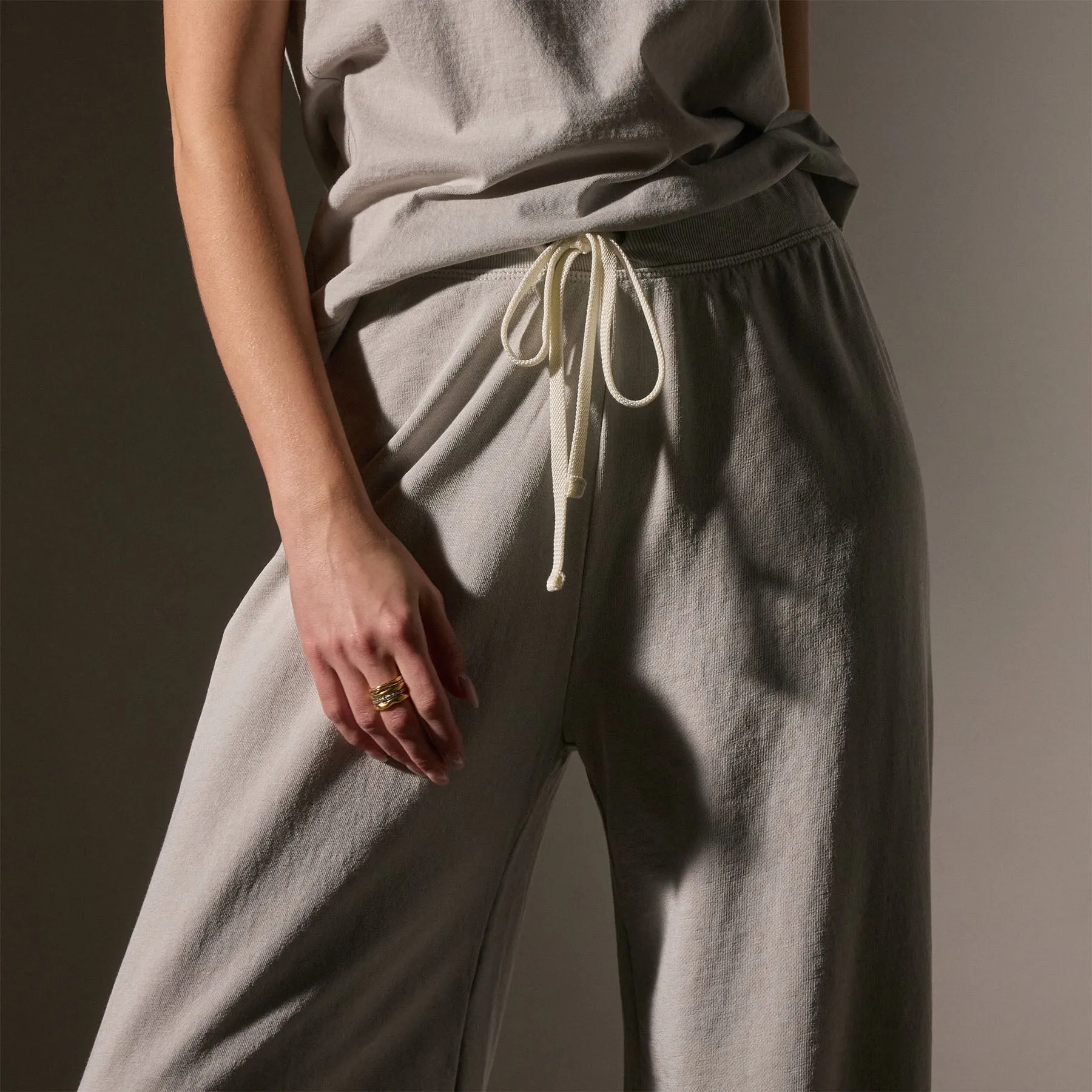 Wide Leg Sweatpant - Salt Pigment