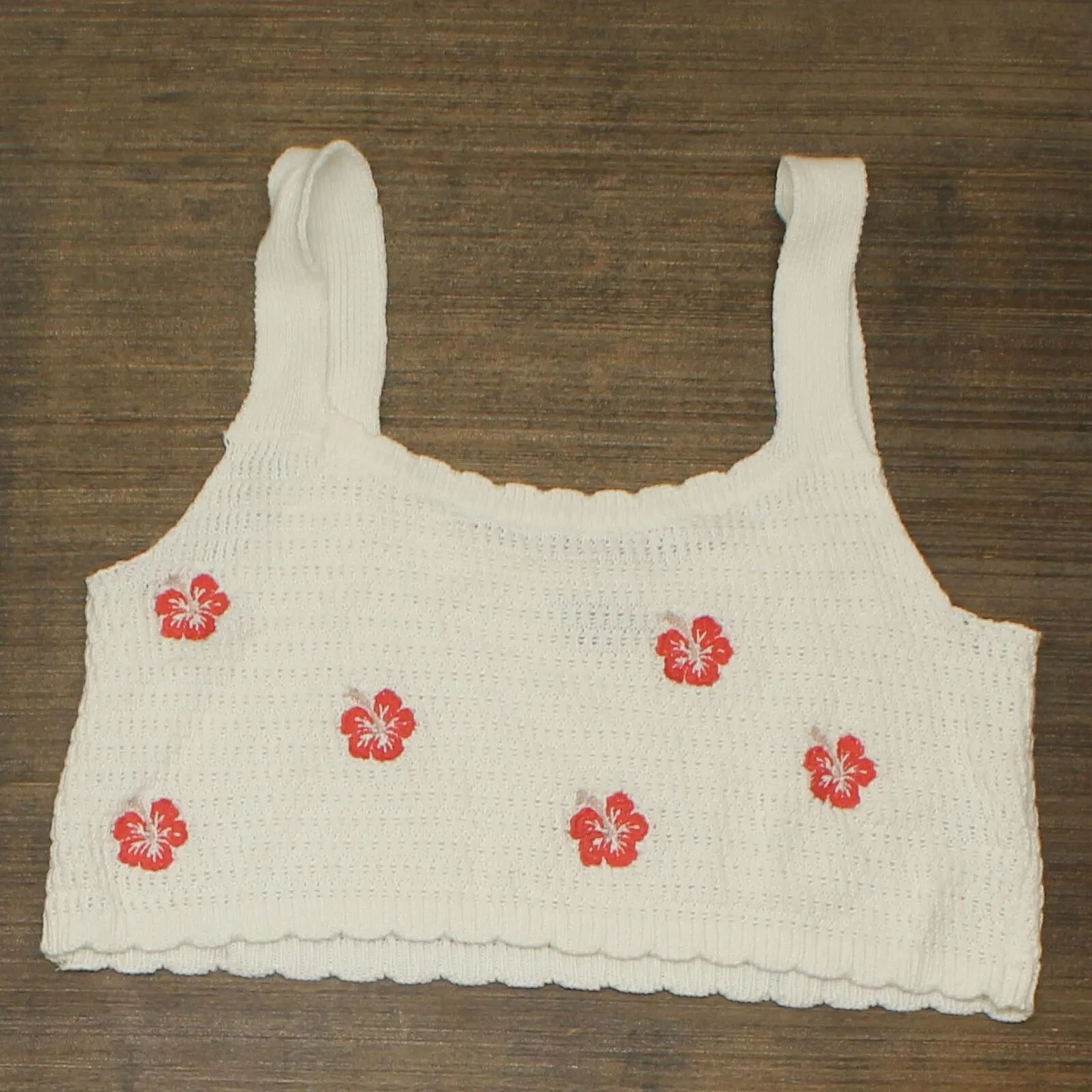 Wild Fable Scoop Neck Sweater Knit Tank Top 83911824 Almond Hibiscus Ivory XL