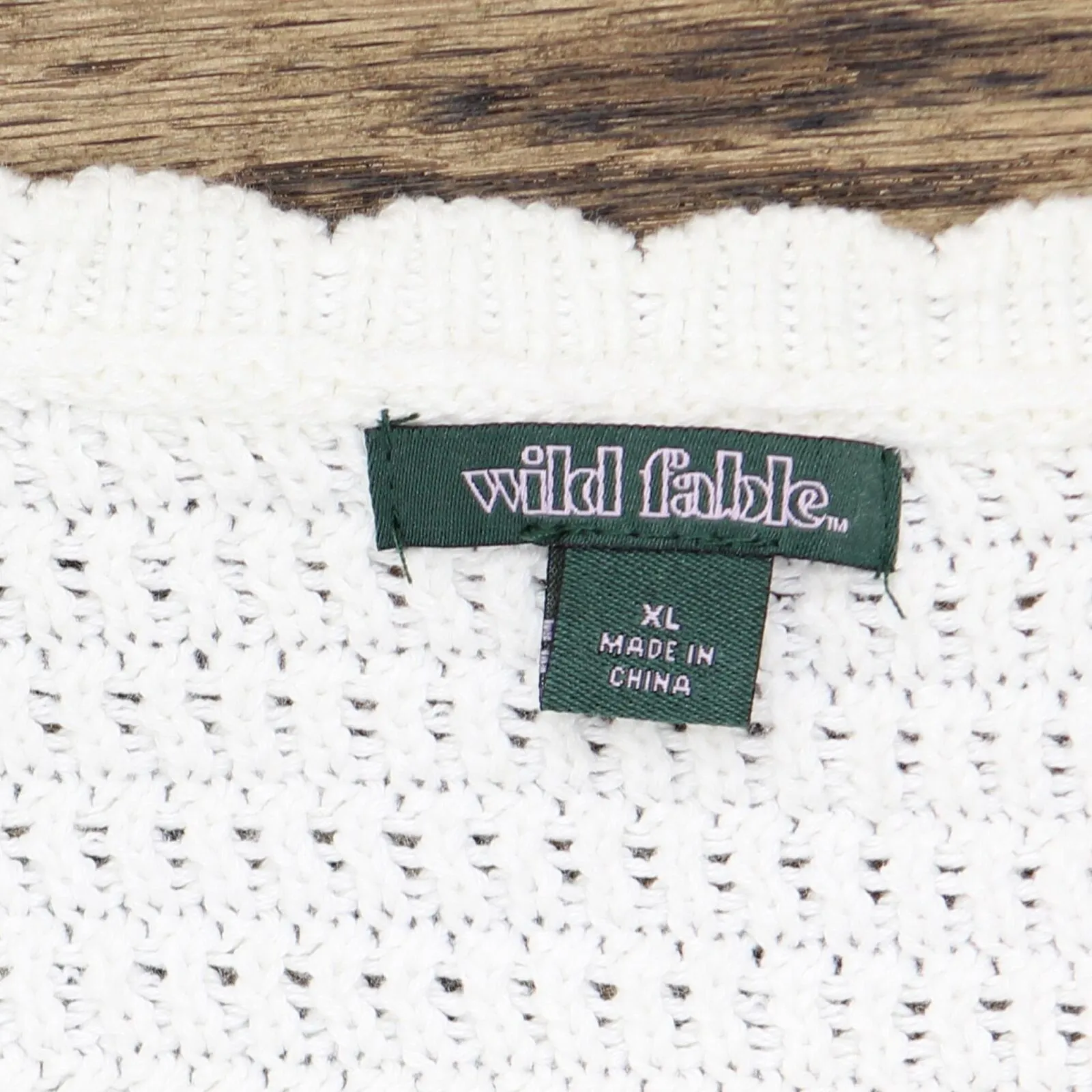 Wild Fable Scoop Neck Sweater Knit Tank Top 83911824 Almond Hibiscus Ivory XL