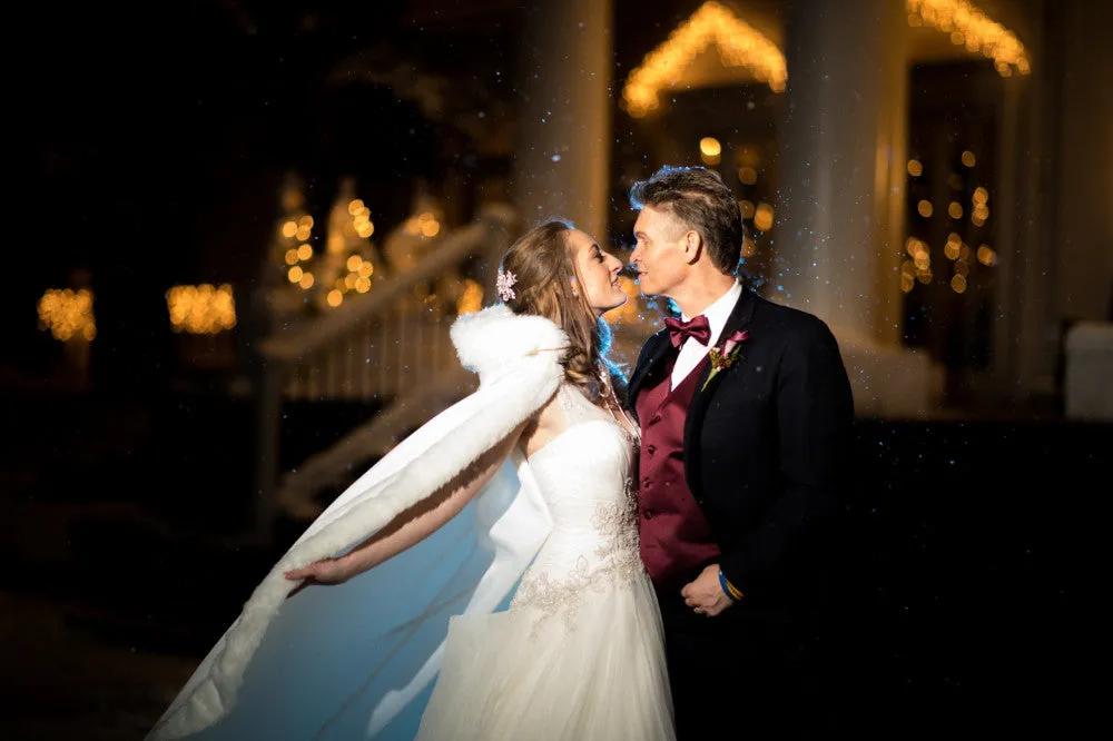 Winter Long Wedding Cloak with Fur Edges and Hood SG1003