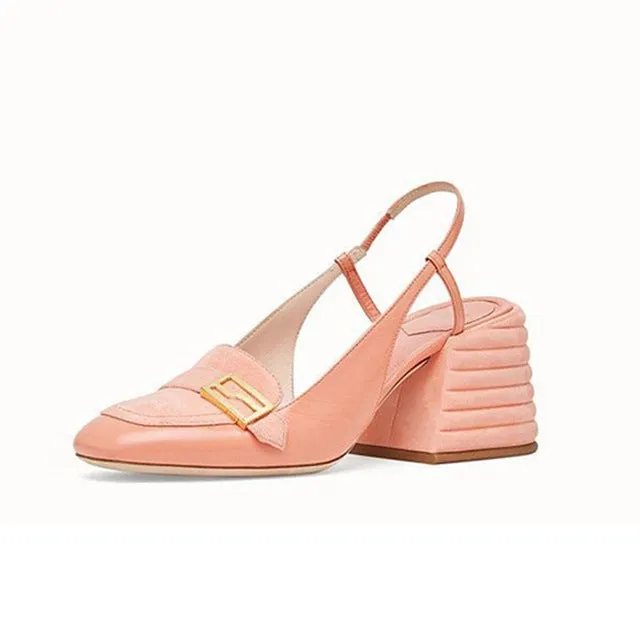 woman summer fashion square high heels pumps square toe leather sandals women party dress shoes size 40 41 42 43