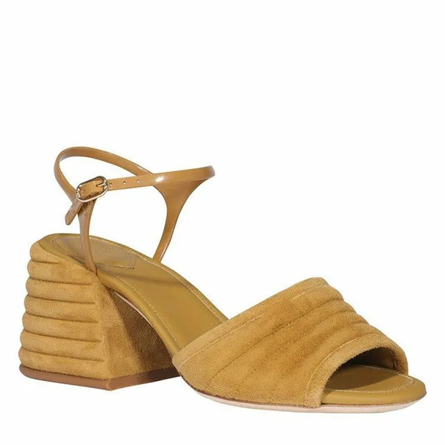 woman summer fashion square high heels pumps square toe leather sandals women party dress shoes size 40 41 42 43