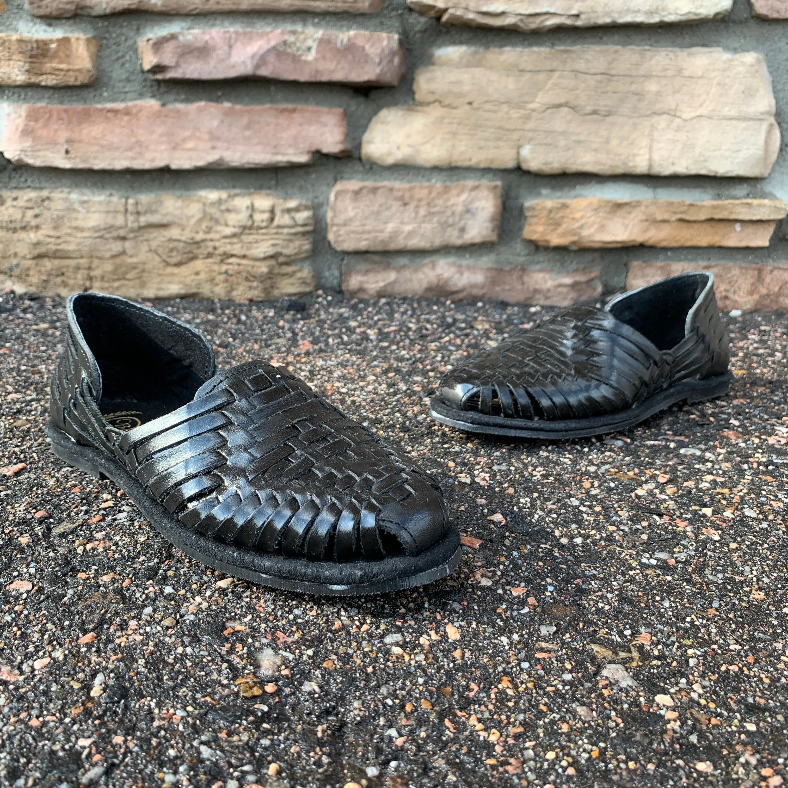 Women Black Mexican Handmade Sandles