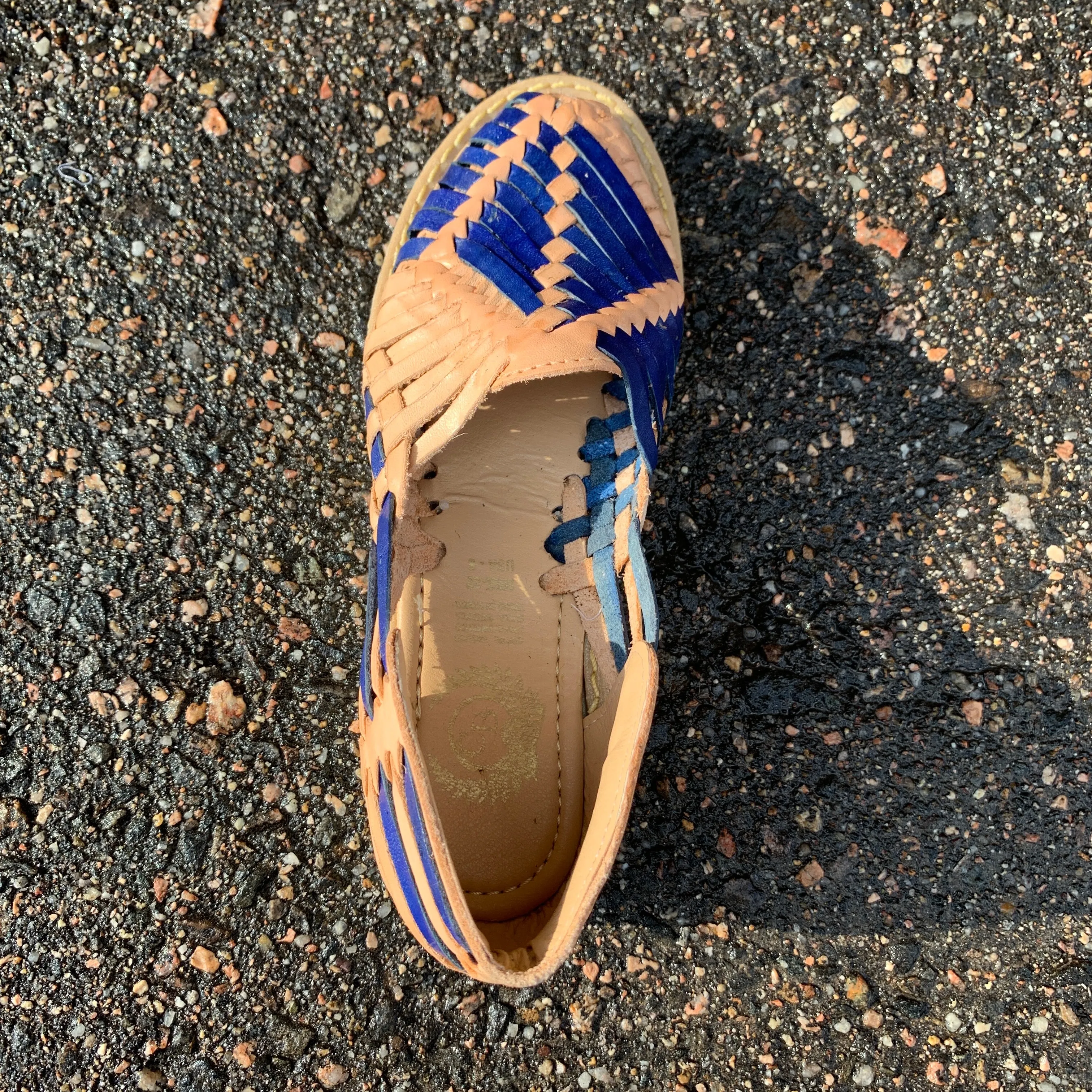 Women Blue Mexican Handmade Sandles