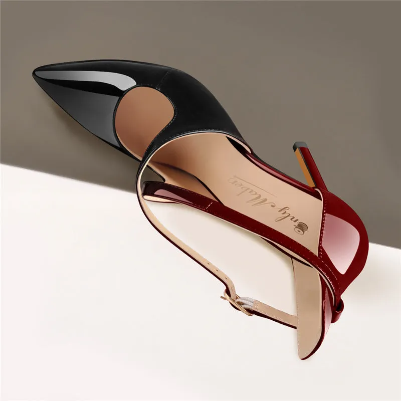 Women Pointed Toe Sandals Cross Strap Thin High Heels Wedding Shoes