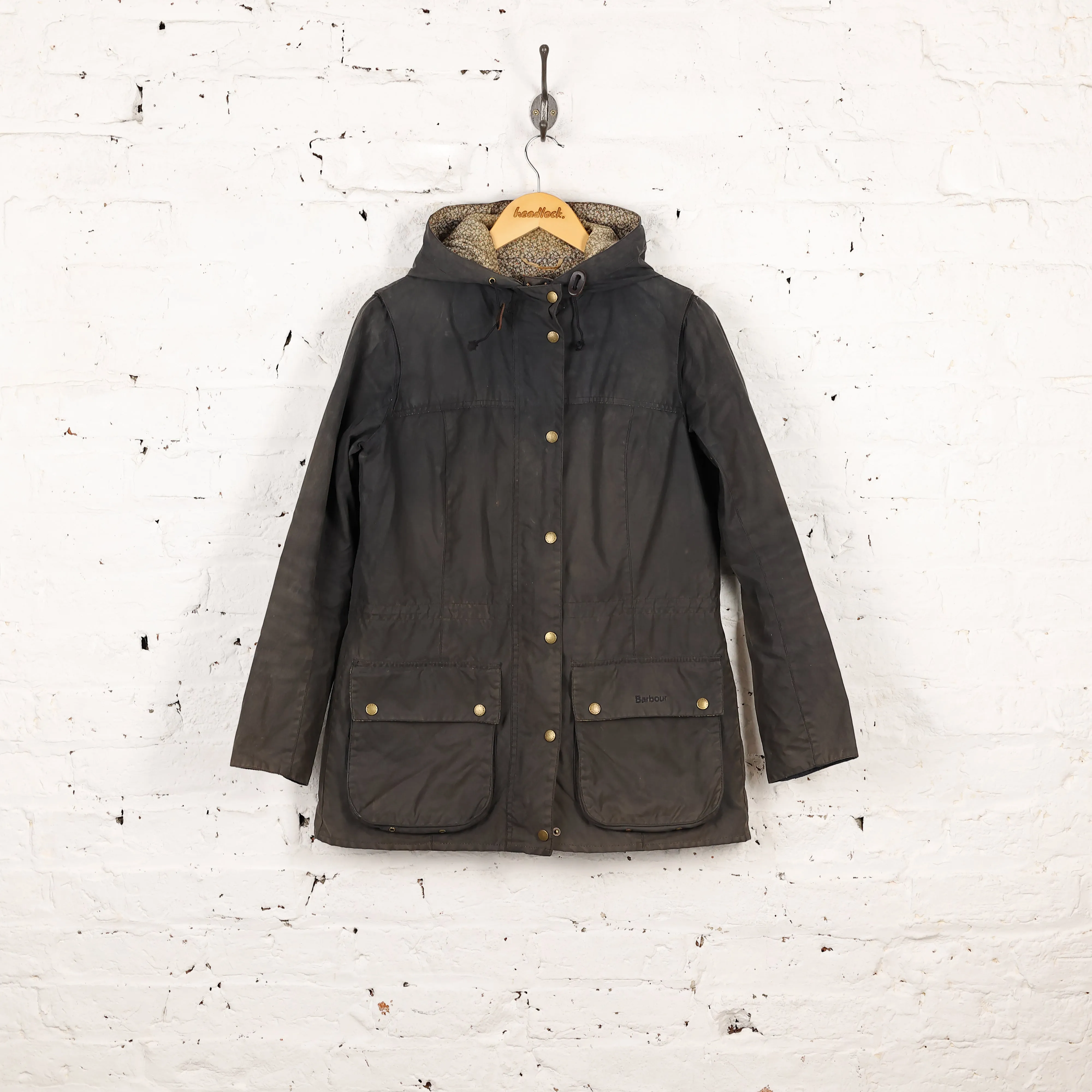 Women's Barbour Liberty Vintage Durham Wax Jacket Coat - Blue - Women's L