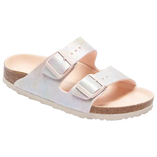 WOMEN'S BIRKENSTOCK ARIZONA VEGAN MICROFIBER | IRIDESCENT LIGHT ROSE