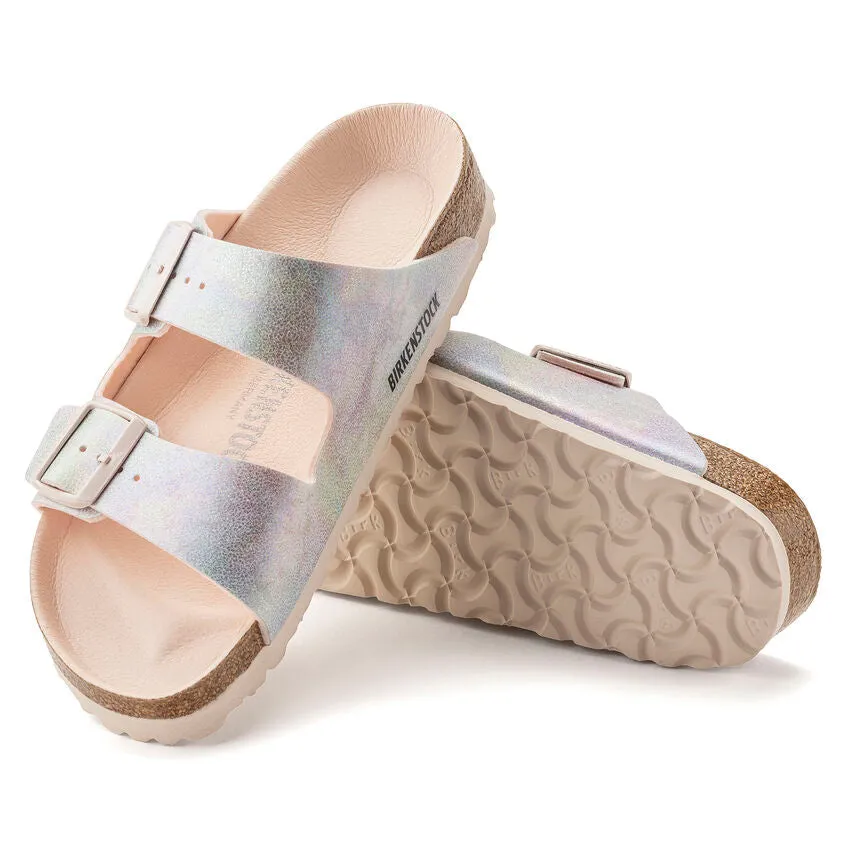 WOMEN'S BIRKENSTOCK ARIZONA VEGAN MICROFIBER | IRIDESCENT LIGHT ROSE