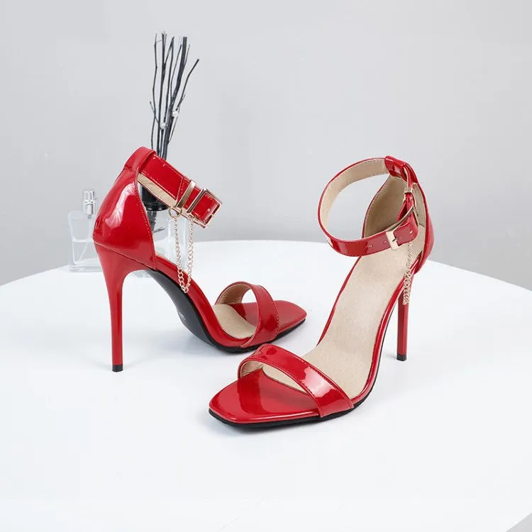 Women's Buckle Ankle Strap High Heel Stiletto Sandals