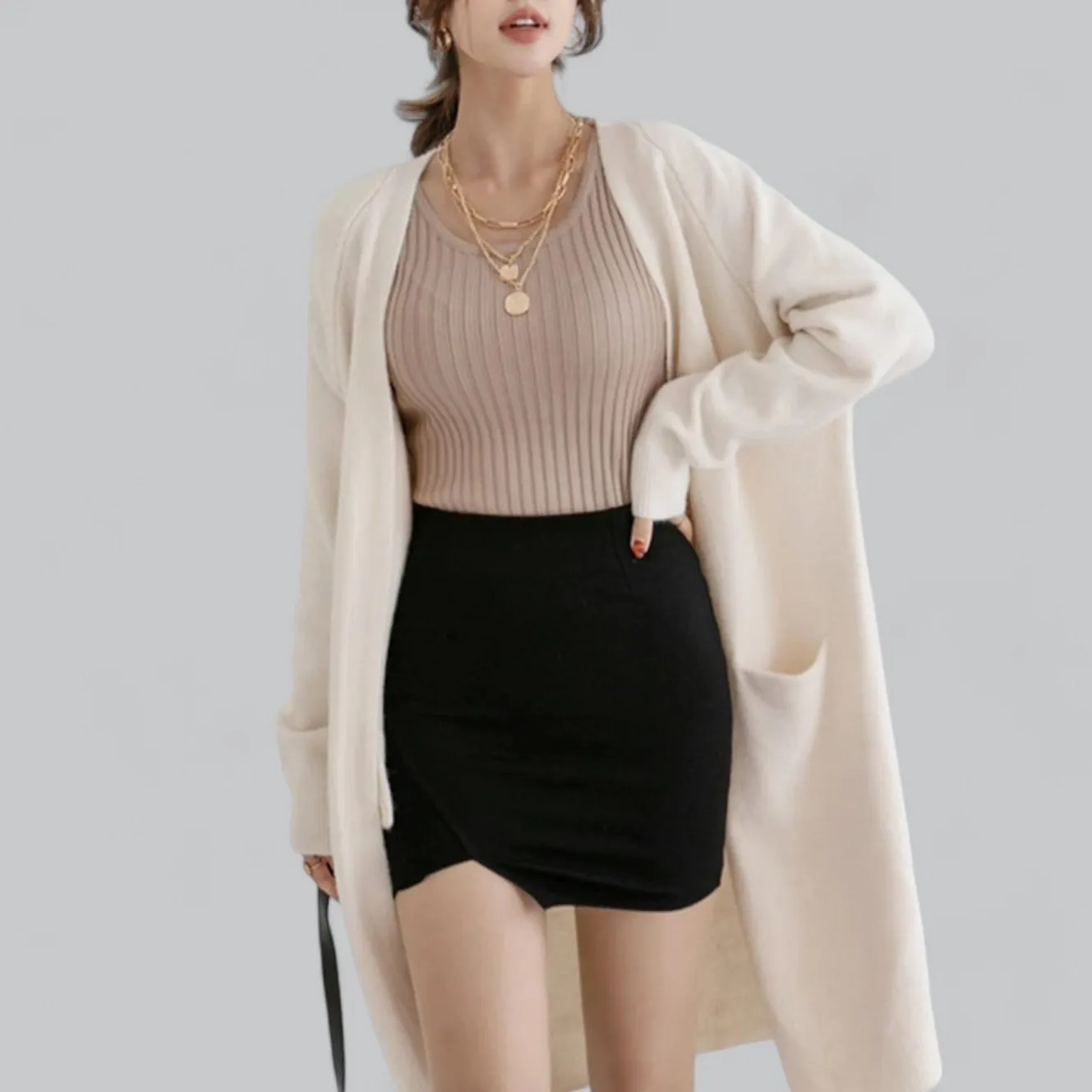 Women's Cashmere Knitted Cardigan | Soft, Warm, Lightweight Design for Everyday Wear