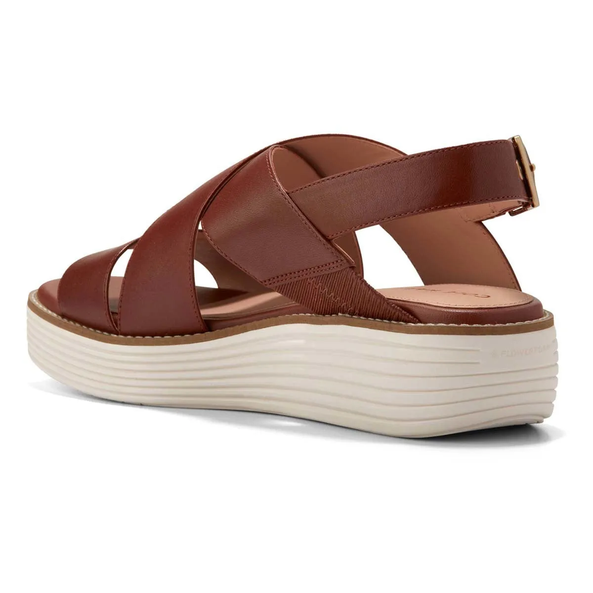 WOMEN'S COLE HAAN ØRIGINAL GRAND PLATFORM SANDALS | DARK CUOIO / IVORY