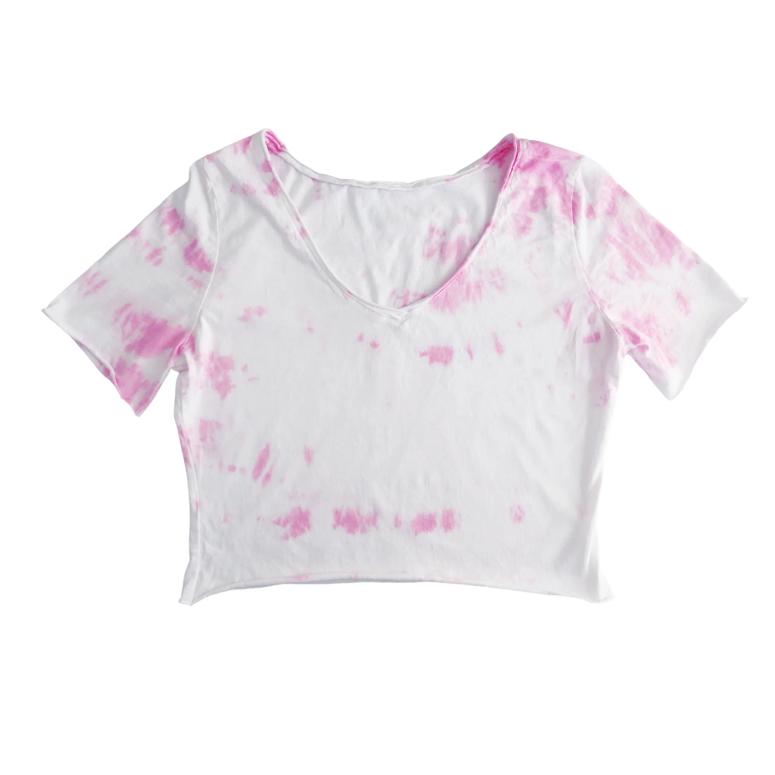 Women's Crop Top, Mint Tie Dye