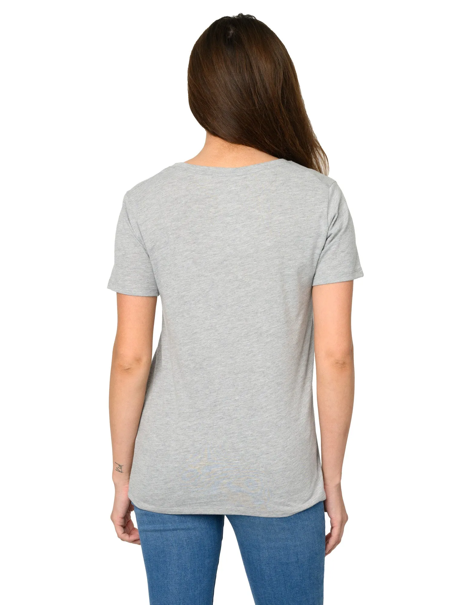 Women's Disney Eeyore T-Shirt Butterfly Short Sleeve Gray Winnie The Pooh