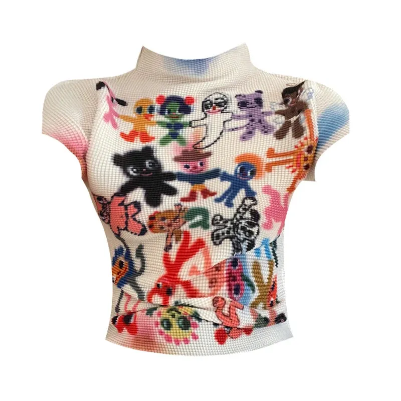Women's Harajuku Korean Y2K Graphic Print Tee – Vintage Summer Streetwear