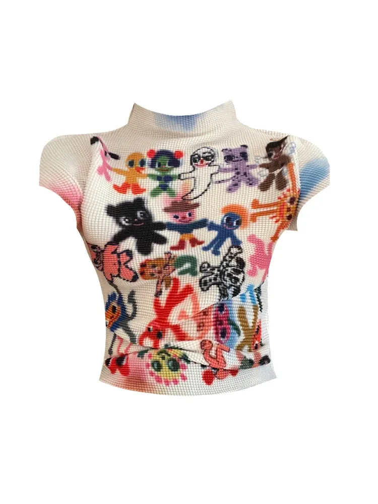 Women's Harajuku Korean Y2K Graphic Print Tee – Vintage Summer Streetwear