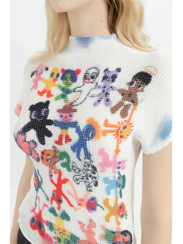 Women's Harajuku Korean Y2K Graphic Print Tee – Vintage Summer Streetwear