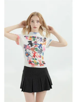 Women's Harajuku Korean Y2K Graphic Print Tee – Vintage Summer Streetwear