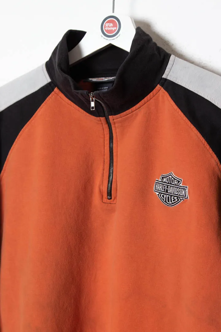 Women's Harley Davidson 1/4 Zip Sweatshirt (M)
