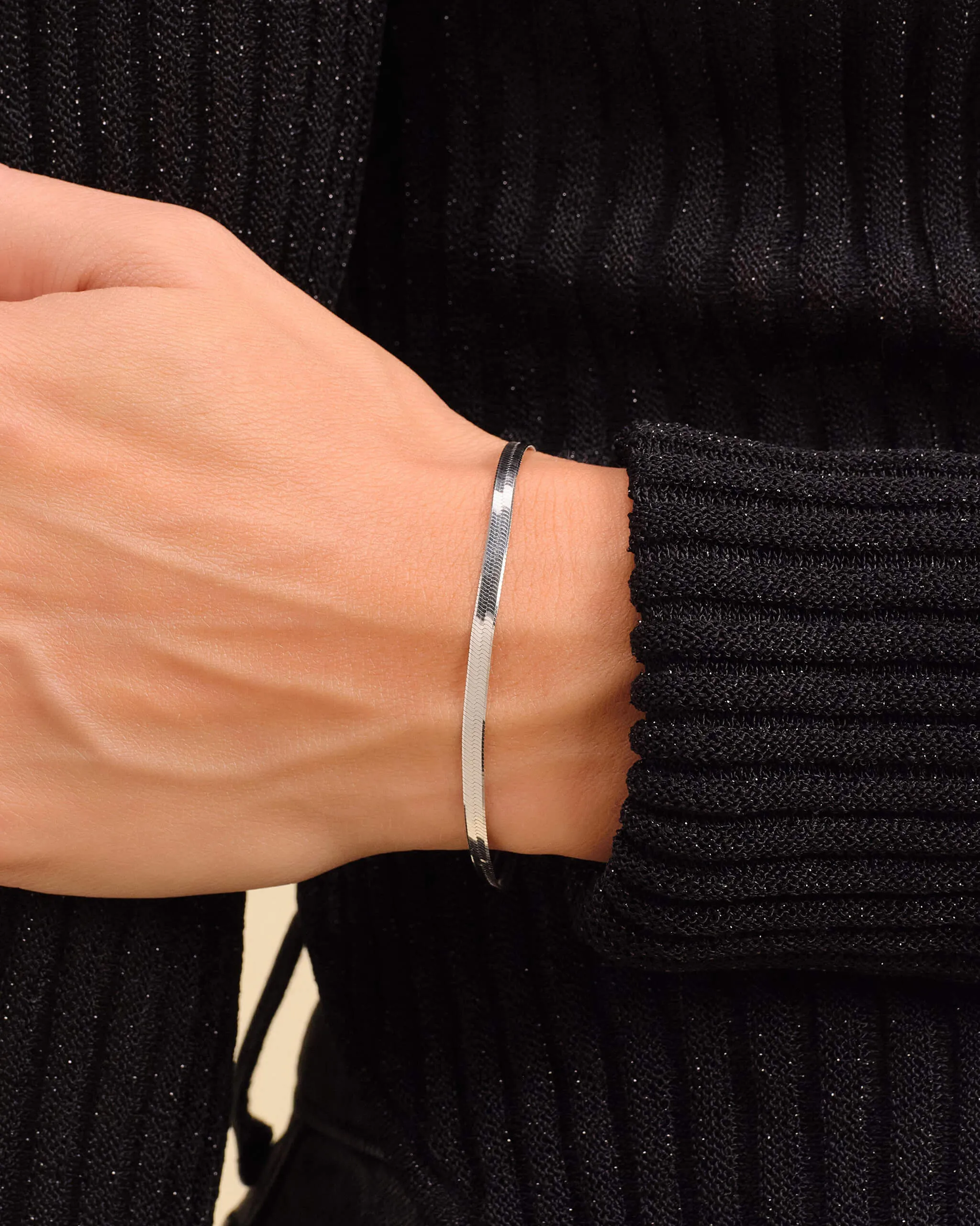 Women's Herringbone Chain Bracelet - 3mm