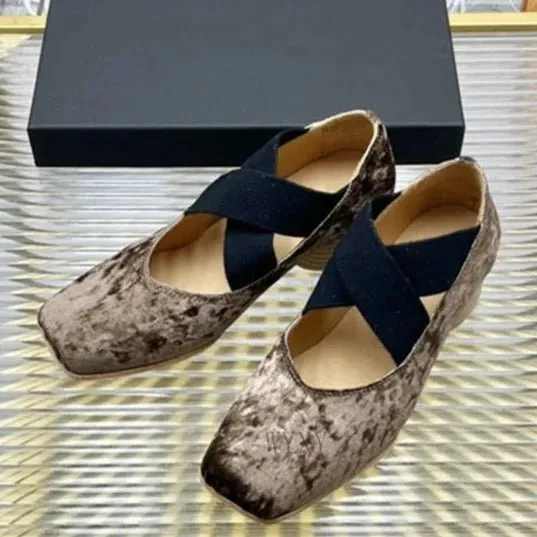 Women's High Heels Square Head Thick Heel Casual Single Shoes