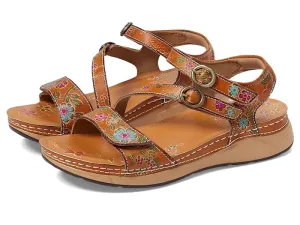 Women's L'Artiste | Anneka Hand Painted Sandals | Camel