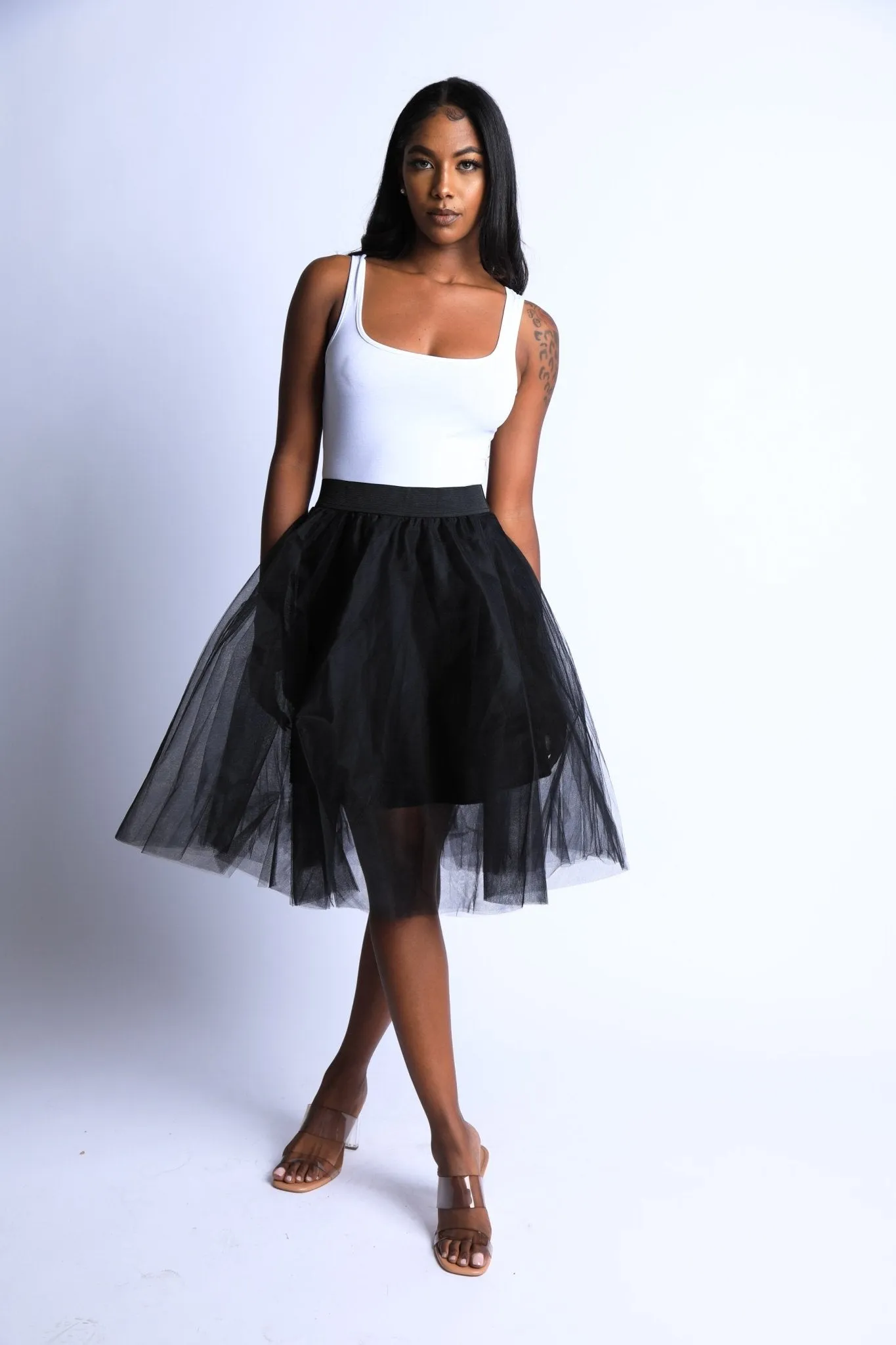Women's Layered Knee Length Tutu Skirt