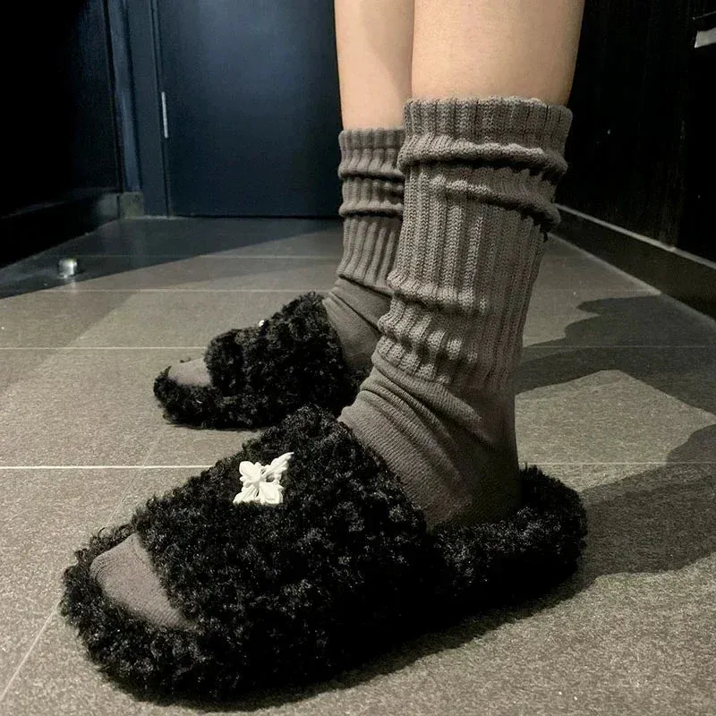 Women's Letter Medium Tube Socks