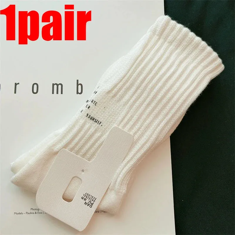Women's Letter Medium Tube Socks