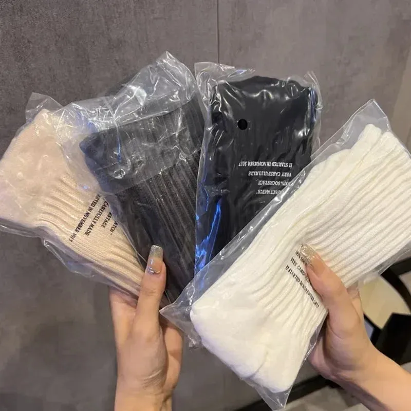 Women's Letter Medium Tube Socks