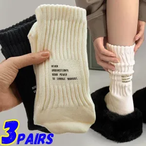 Women's Letter Medium Tube Socks