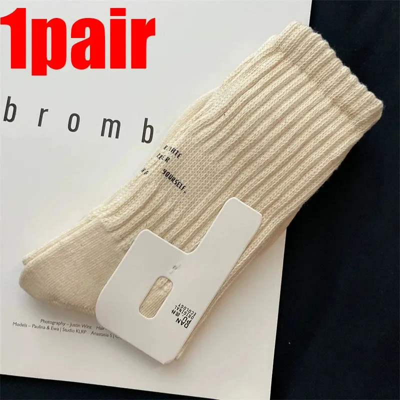 Women's Letter Medium Tube Socks