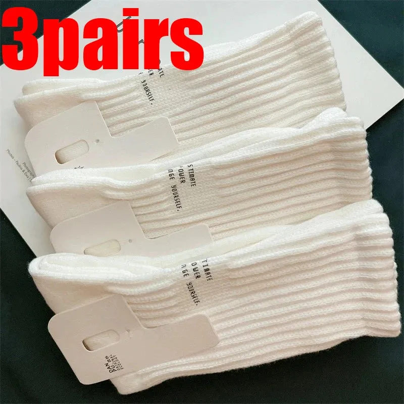 Women's Letter Medium Tube Socks