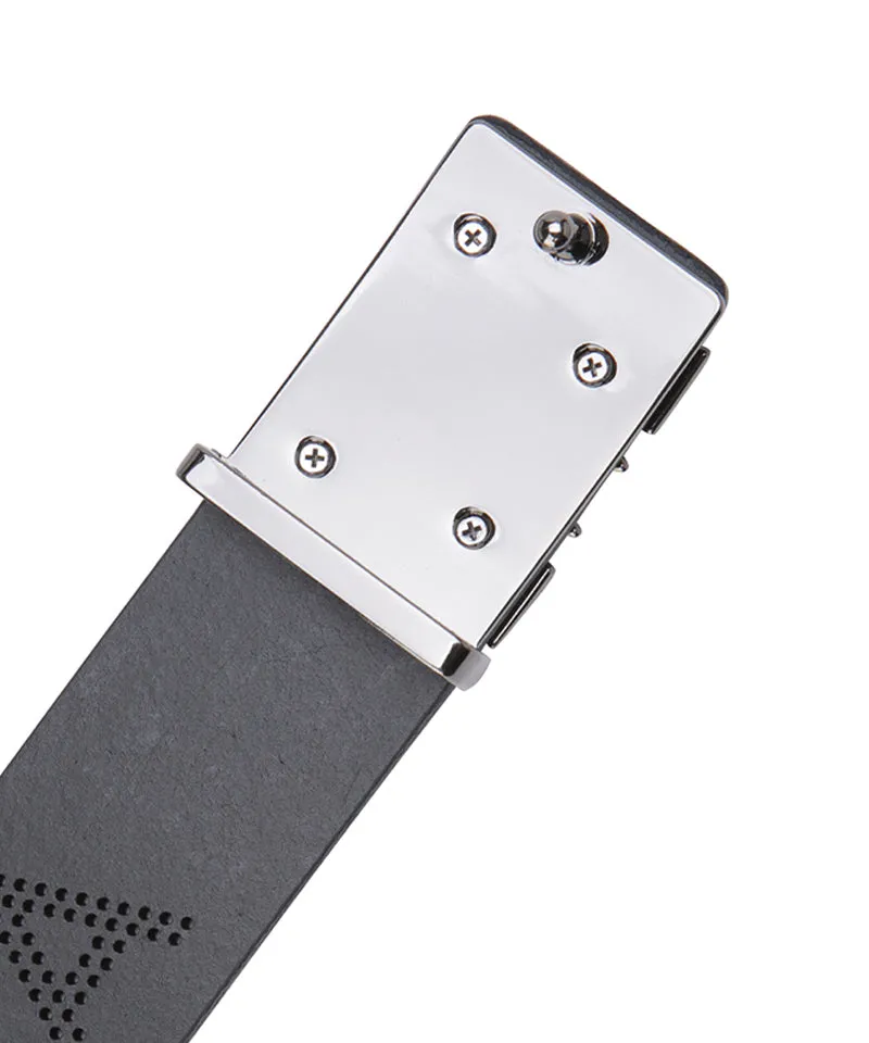 Women's Logo Punching Belt - Black