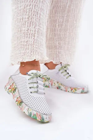 Women's natural leather shoes